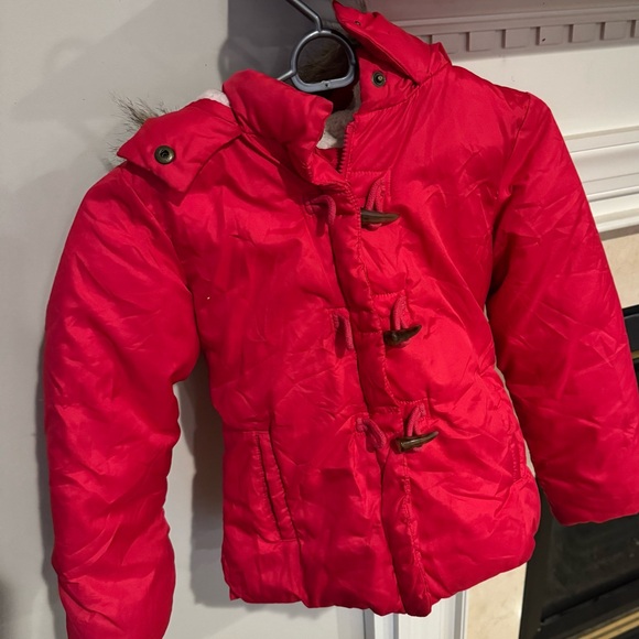 Old Navy girls winter coat, pink, medium, 8 - Picture 1 of 14